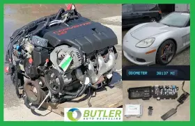 300-5362c Chevrolet Ran/vid 38k 09ft C6 6.2l Ls3 Engine Liftout Accessories Ecm Harness Pedal Motor