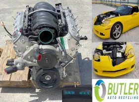 89018183 Chevrolet Knocking 07ft C6 Ls2 66k Mile Engine Longblock Cylinder Heads Oil Pan Fuel Rail