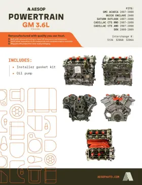 19259420 Gmc Engine 3.6l Fits Saturn Outlook 2007 Vin 7 8th Digit Opt Ly7