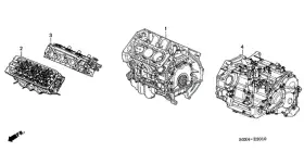 10002-p8f-a03 Honda Genuine Engine Sub-assembly Block