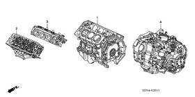 Honda 10004-rca-a10 Genuine Engine Sub-assembly Front Cylinder Head 10004-rcb-a00