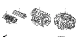 10004-rcb-a00 Honda Genuine Engine Sub-assembly Front Cylinder Head