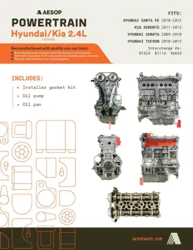211012gk00 Hyundai Engine 2.4l Fits Santa Fe 2011 Vin B 8th Digit