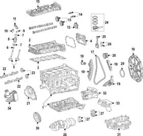 Mercedes-benz 654-010-49-11 Genuine Mercedes-benz Crankcase