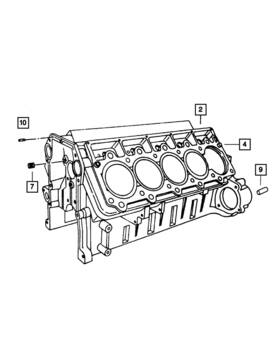 Mopar 05004038ab Genuine Cylinder Block 5004038ab