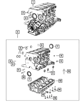 68238704aa Mopar Genuine Short Block Engine