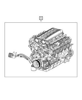 Mopar 68257793ae Genuine Long Block Engine