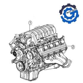 Mopar 68310994aa New Oem Long Block Engine 6.4l V8 For 2014-2024 Ram 2500 3500
