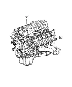 68411234aa Mopar Genuine Long Block Engine