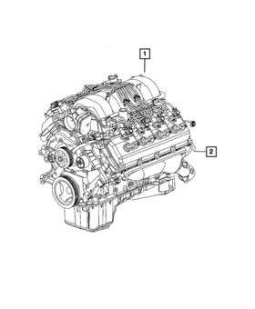 Mopar 68450915aa Genuine Long Block Engine