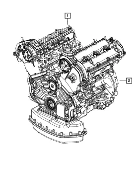 68515621aa Mopar Genuine Long Block Engine