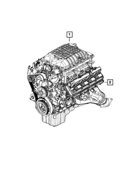 68541551aa Mopar Genuine Long Block Engine