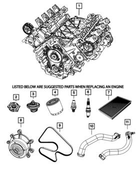 Mopar R2637078ac Genuine Long Block Engine Remanufactured