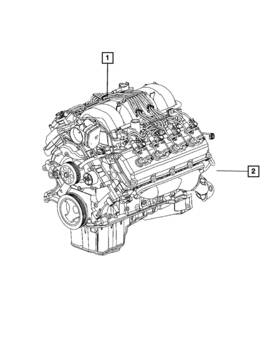Mopar R8154340aa Genuine Long Block Engine Remanufactured