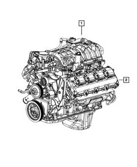 Mopar R8154341aa Genuine Long Block Engine Remanufactured