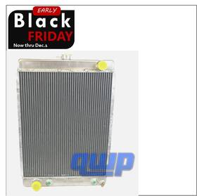 Qwp G190a Aluminum Universal Downflow 1930 - 1950 Ford Hot Rod Radiator 2 Row 27 X 19 3