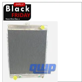 G190a Qwp Aluminum Universal Downflow 1930 - 1950 Ford Hot Rod Radiator 2 Row 27 X 19 3