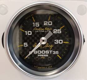 Shelby Sa-4763-66340 Carroll Signature Carbon Fiber Fuel Pressure Gauge - Ford Mustang Gt500