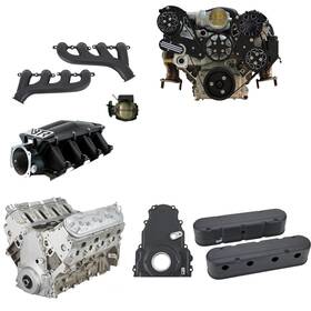 Speedway Motors 91607098 Ls Gen 4 5.3l Crate Engine Kit 475hp/435tq Black Aluminum