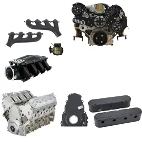 91607098 Speedway Motors Ls Gen 4 5.3l Crate Engine Kit 475hp/435tq Black Aluminum