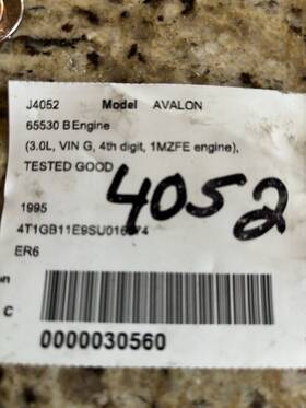 Toyota Tn277100-0680 1995 Avalon Engine Good Condition