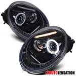 Fit 1998-2005 Vw Beetle Black Smoke Led Halo Projector Headlights Left+right New. Price: $178.99.