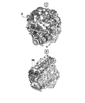 Genuine Mopar Long Block Engine 68545438AB New. Price: $6467.50.