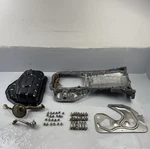 Genuine 2JZ Vvti Upper Lower Oil Pan Front Sump Assembly Oem Lexus Gs IS300 Used. Price: $350.00.