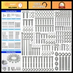 Stainless Steel Hex Kit Ford 260 289 302 Engines - 228 Pcs Nuts & Bolts New. Price: $62.99.