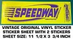 Speedway Motors Shop - Vintage Original Vinyl Decal Sticker Sheet Racing Used. Price: $8.68.