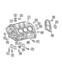 Genuine Mopar Engine Cylinder Block RL114264AA New. Price: $1636.40.