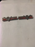 1960'S Jeep Gladiator V-8 327 Engine Side Emblems Set Used. Price: $70.00.