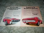 1970 Amx American Motors Car Ad V8 360 290HP, 390 Pg Original Left Only Used. Price: $6.00.