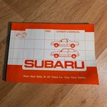 1986 Subaru Brat & Hatchback Oem Owner's Manual Operator's Guide Book Used. Price: $19.99.