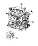 Genuine Mopar Long Block Engine Remanufactured R8258725AC. Price: $6292.50.
