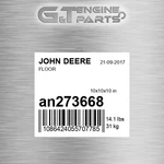 AN273668 Floor Fits John Deere (surplus Open Box) New. Price: $717.89.