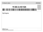 Genuine Bmw Rp Engine 11-00-2-413-125 New. Price: $16485.91.