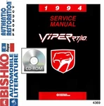 1994 Dodge Viper RT/10 Factory Shop Service Manual Cd New. Price: $51.50.
