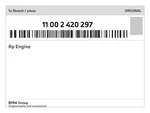 Genuine Bmw Rp Engine 11-00-2-420-297 New. Price: $13988.05.