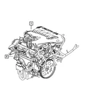 Genuine Mopar Long Block Engine Remanufactured R4892375AD. Price: $5324.25.