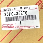 Genuine Toyota 85110-35270 Windshield Wiper Motor Assy New. Price: $310.00.