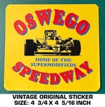 Oswego Speedway Home Of The Supermodifieds- Vintage Original Decal Sticker New. Price: $8.68.