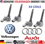 Genuine Vw X4 Ignition Coils For 2013-2022 Volkswagen Audi Porsche, 06K905110K Remanufactured. Price: $158.84.