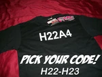 Jdm Style Honda Civic Prelude Integra H-series Engine Code T-shirt H23 H22A4 New. Price: $23.99.