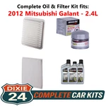 2012 Mitsubishi Galant 2.4L Complete Oil, Air & Cabin Filter Kit (10W-30) New. Price: $85.95.