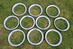 Lot Of 10 Vintage Stainless Beauty Rings Gm 15" Rally Wheels Set 4 Trim Rims Used. Price: $229.00.