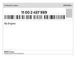 Genuine Bmw Rp Engine 11-00-2-457-989 New. Price: $14987.20.